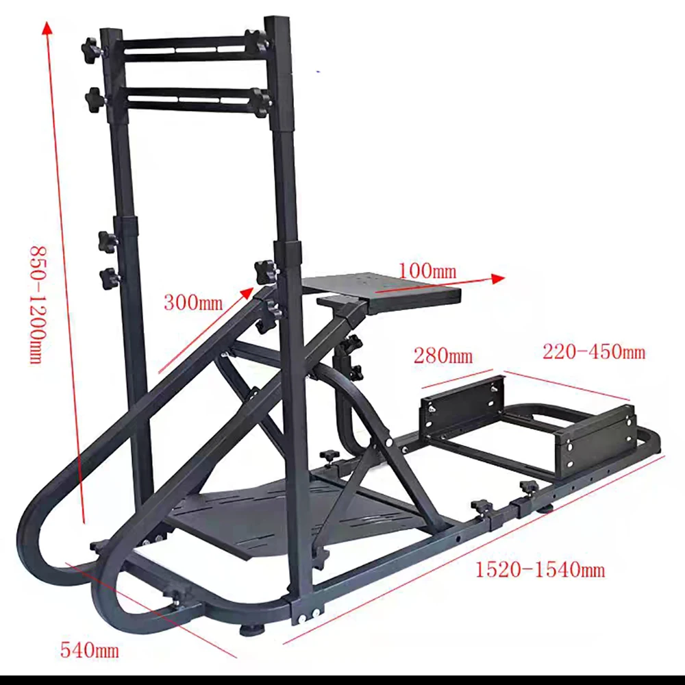 Metal Driving Game Simulator Seat, Screen Mount, Racing Car Simulator, Game Seat Holder, Steering Wheel Stand