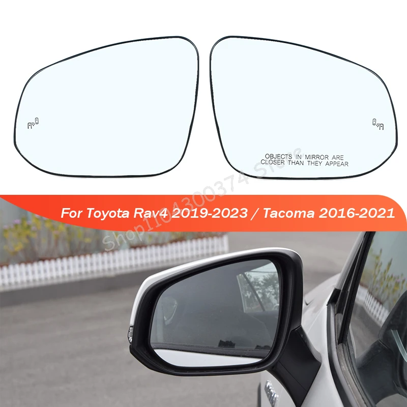 

For Toyota Rav4 2019-2023 / Tacoma 2016-2021 With Blind Spot Heated Rearview Door Side Mirror Lens Glass 8796142D30 8793142E50