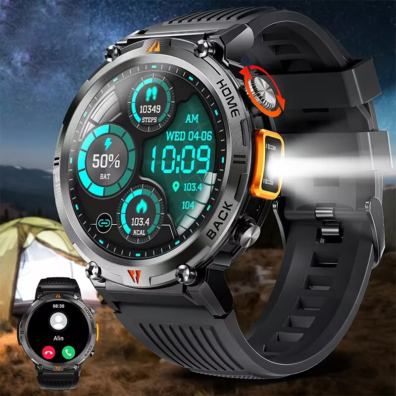 LIGE Military Grade Smart Watch Men 3ATM Waterproof Bluetooth Call Outdoor Sports Bracelet Health Monitor Smartwatch For Xiaomi