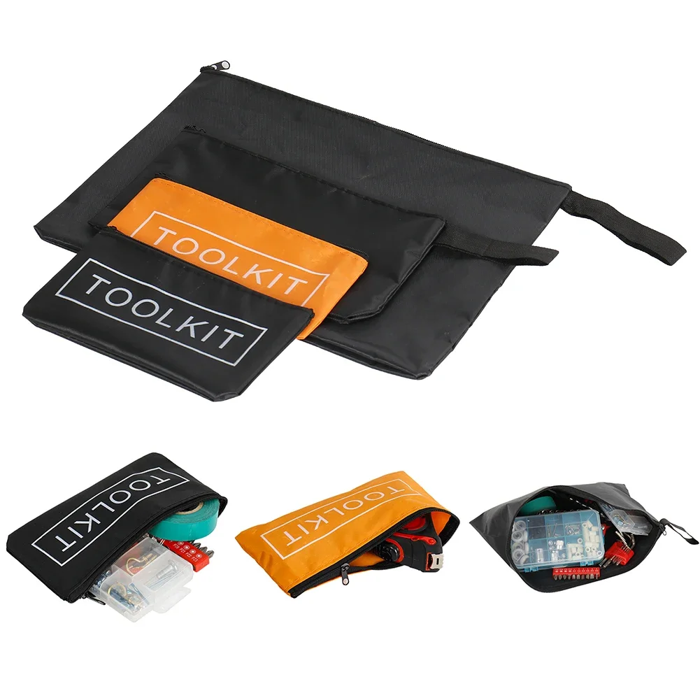 Kits de herramientas de lona con cremallera Oxford 420D, organizador impermeable, bolsa portátil multifunción, bolsas de almacenamiento de viaje, bolsa de herramientas pequeña