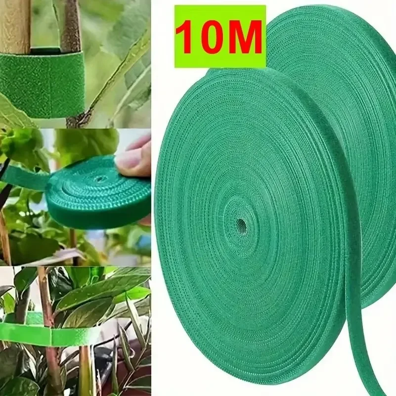 Reusable Nylon Plant Ties Green Garden Plant Bandage Cable Ties Self Adhesive Plant Fastener Tape for Plants Garden Home