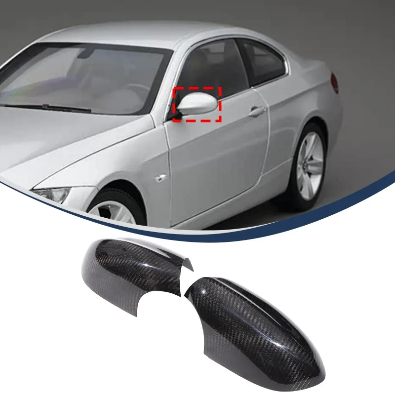 

2pcs Real Carbon Fiber For 2007-2013 BMW M3 E90 Outer Rearview Mirror Covers Protective Shells Car Exterior Accessories