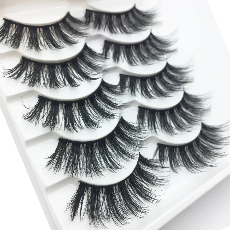 5 คู่ 3d mink ขนตาปลอมธรรมชาติ Long Eye Lashes Wispy แต่งหน้าเครื่องมือขยายเซ็กซี่ mink eyelashes eye lashes cilios