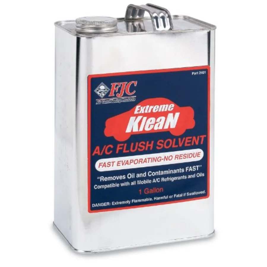 

Automotive air conditioning system flush for extreme cleaning solvent-based formula clear color fast-evaporating and non-corros