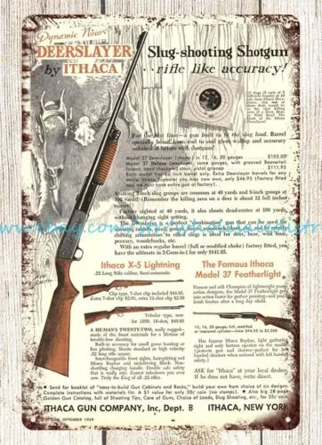 bedroom design 1959 Ithaca Deerslayer Shotguns Ithaca NY metal tin sign