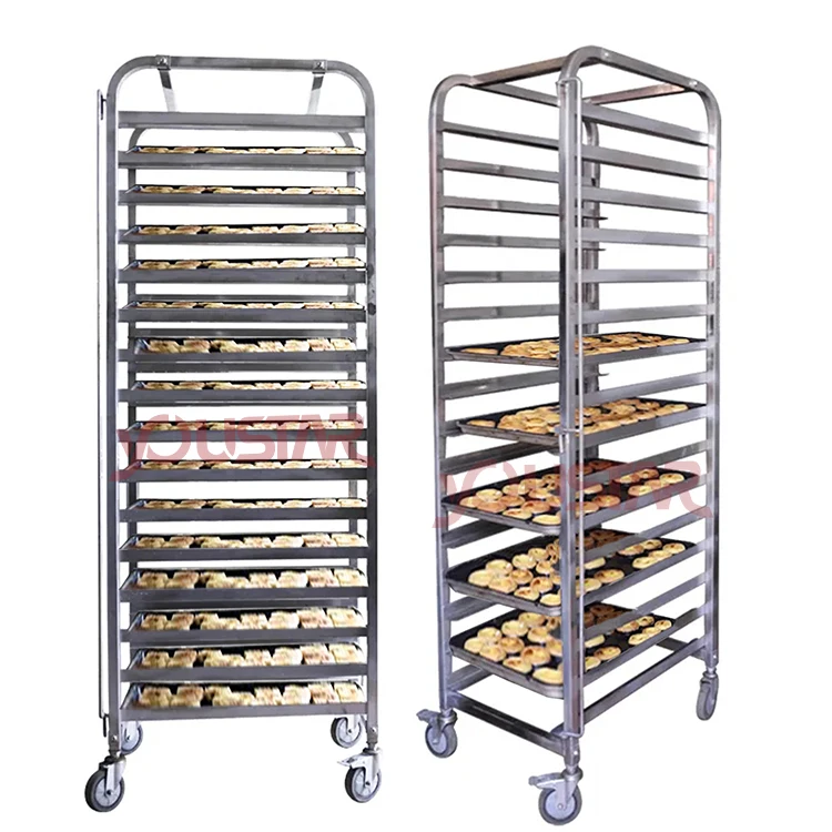 Commercial Bread Shelf Cooling Rack Rotary Oven Baking Trolley Cooling Rack Kitchen Food Display Cart 32 16 64 Bakery Trolley