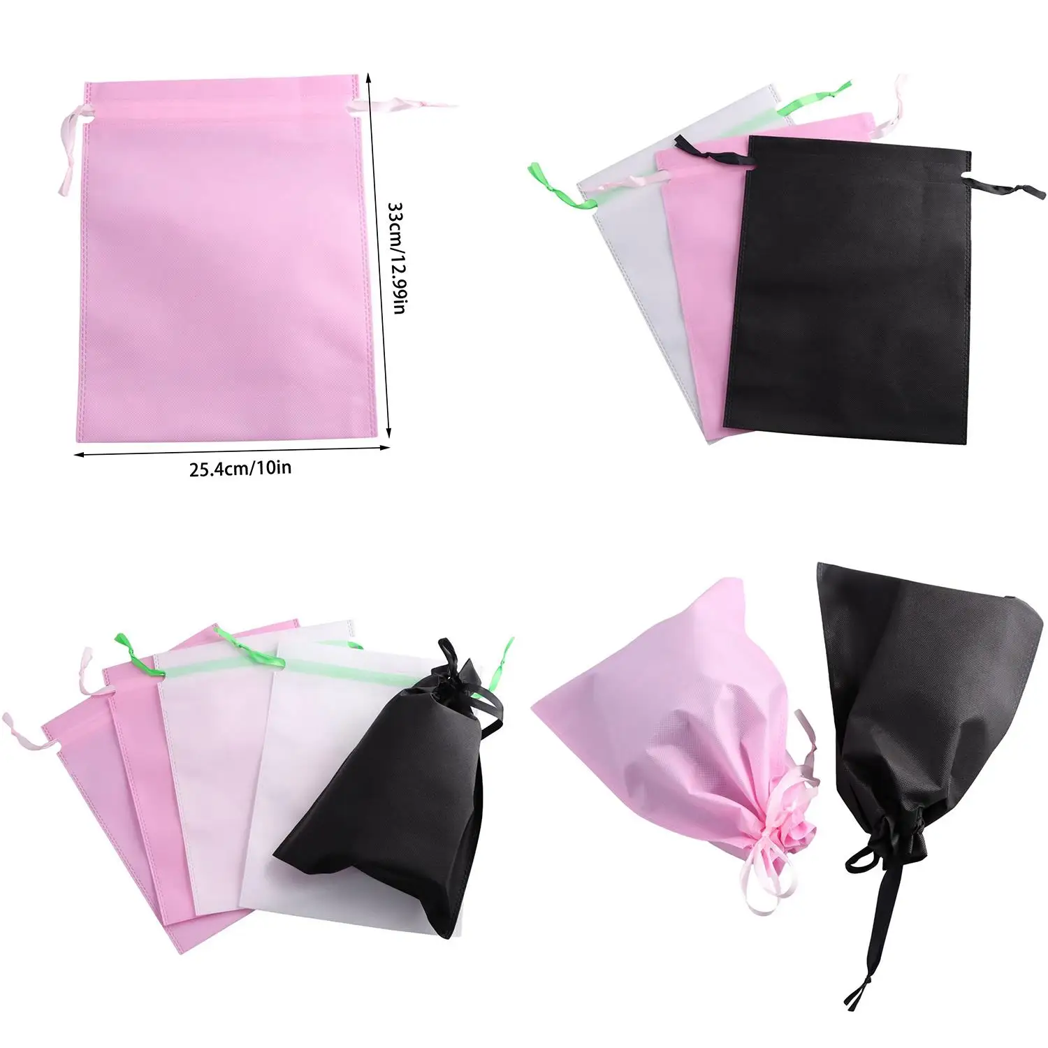 Przenośna, pyłoszczelna torba podróżna na buty ze sznurkiem, organizer na buty, włókninowe torby do przechowywania butów sportowych i botków.