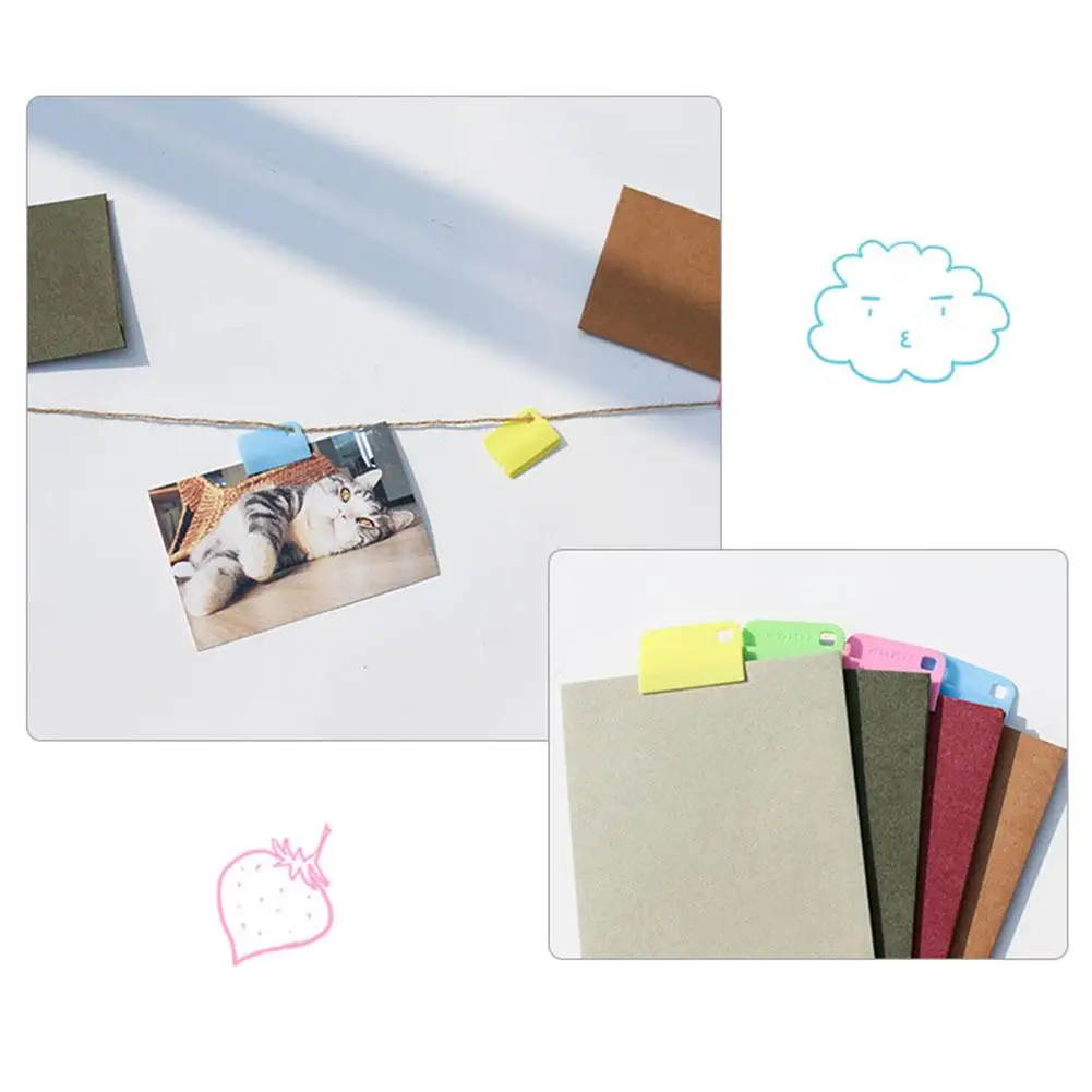 6pcs Colored Paper Clips Photo Holder Multi Functional Classification Clips For Oorganizing Files Student Supplies