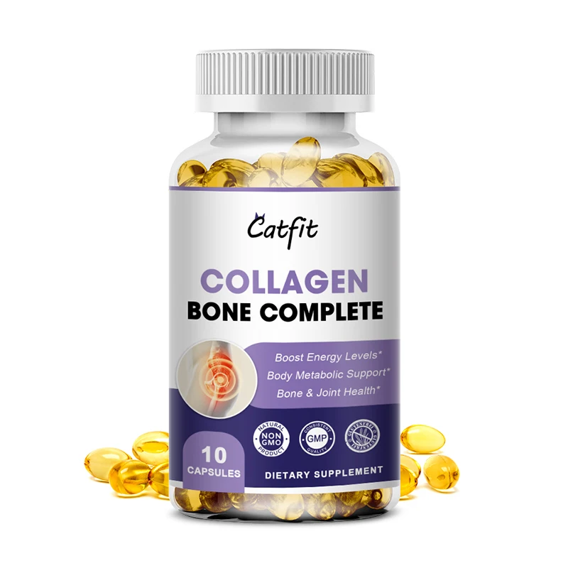 Catfit Bone Collagen Capsules  Calcium & Magnesium absorption Bones Joint Health Care Food for people in Osteoporosis