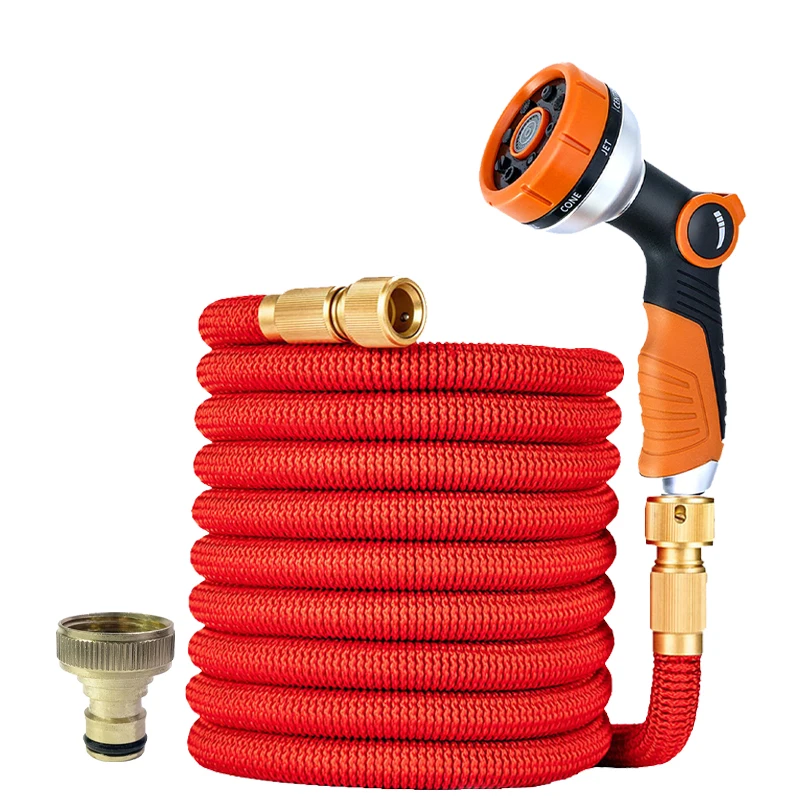 

Новый садовый водяной шланг, шланг для мойки автомобилей высокого давления, регулируемый набор пистолетов-распылителей, инструмент для полива и орошения на открытом воздухе, 25-125 футов