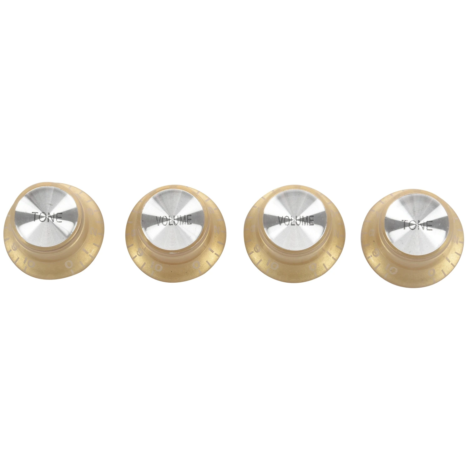 Set Gold Top Hat Knob for Gibson for Les Paul Gold Foil Button