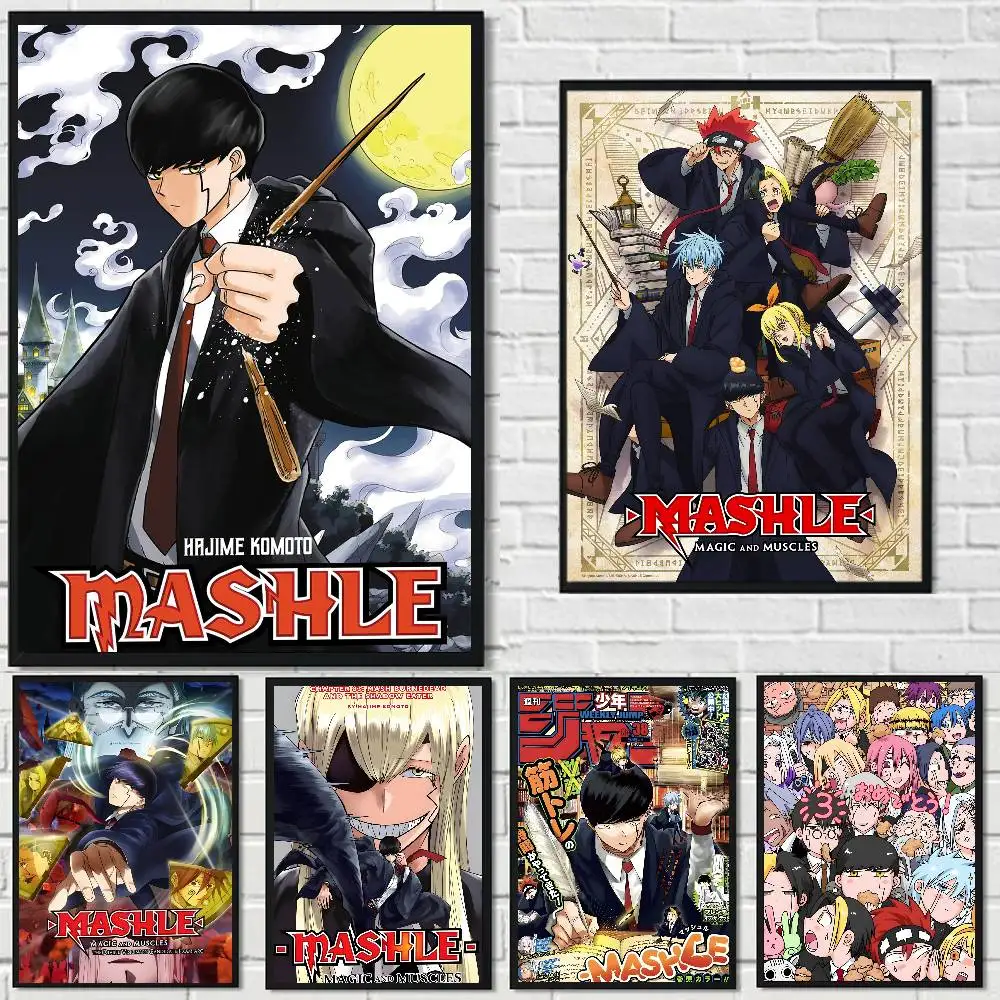 Classic Anime Mashle Magic and Muscles Fashion Poster Art Canvas Prints Painting Wall Art Pictures for Living Room Decoration