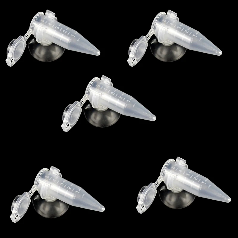 Aquarium Cone Feeder Automatic Fish Feeder Brine Shrimp Food Feeding Cup with Suction Cup 5 Pcs