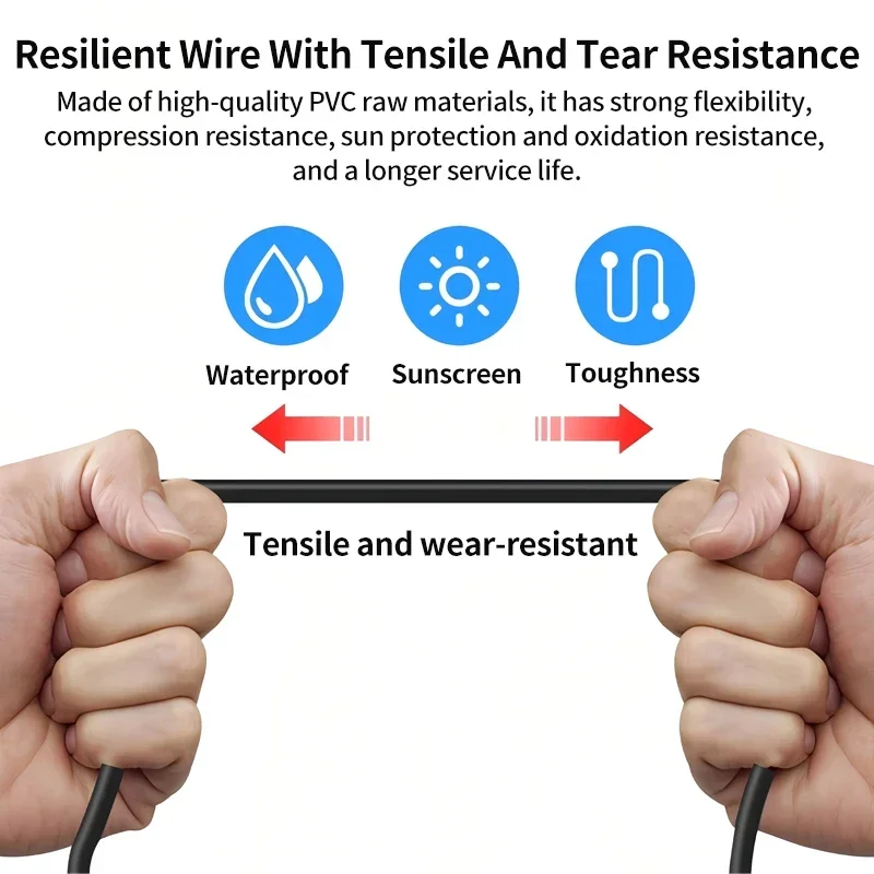 2M M12 Waterproof Sensor Cable, 4/5/8/12Pin Male Female Connector, IP67 PVC Molded for Industrial Automation