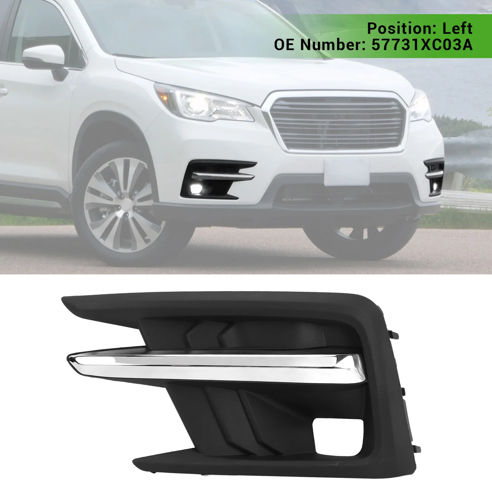 Fog Lamp Bezel Cover Water Resistant Chrome Strip Fog Light Bezel Cover Trim For Ascent 2019 To 2022 Left: 57731XC03A