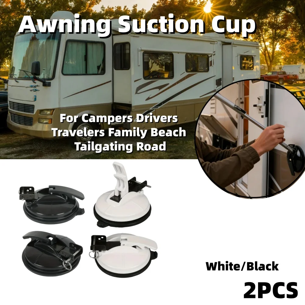 

2Pcs Camping Suction Cups For Travel Van Camping Awning Sunshade Canopy Fixed Clip Lock Suction Cup Camping Accessories