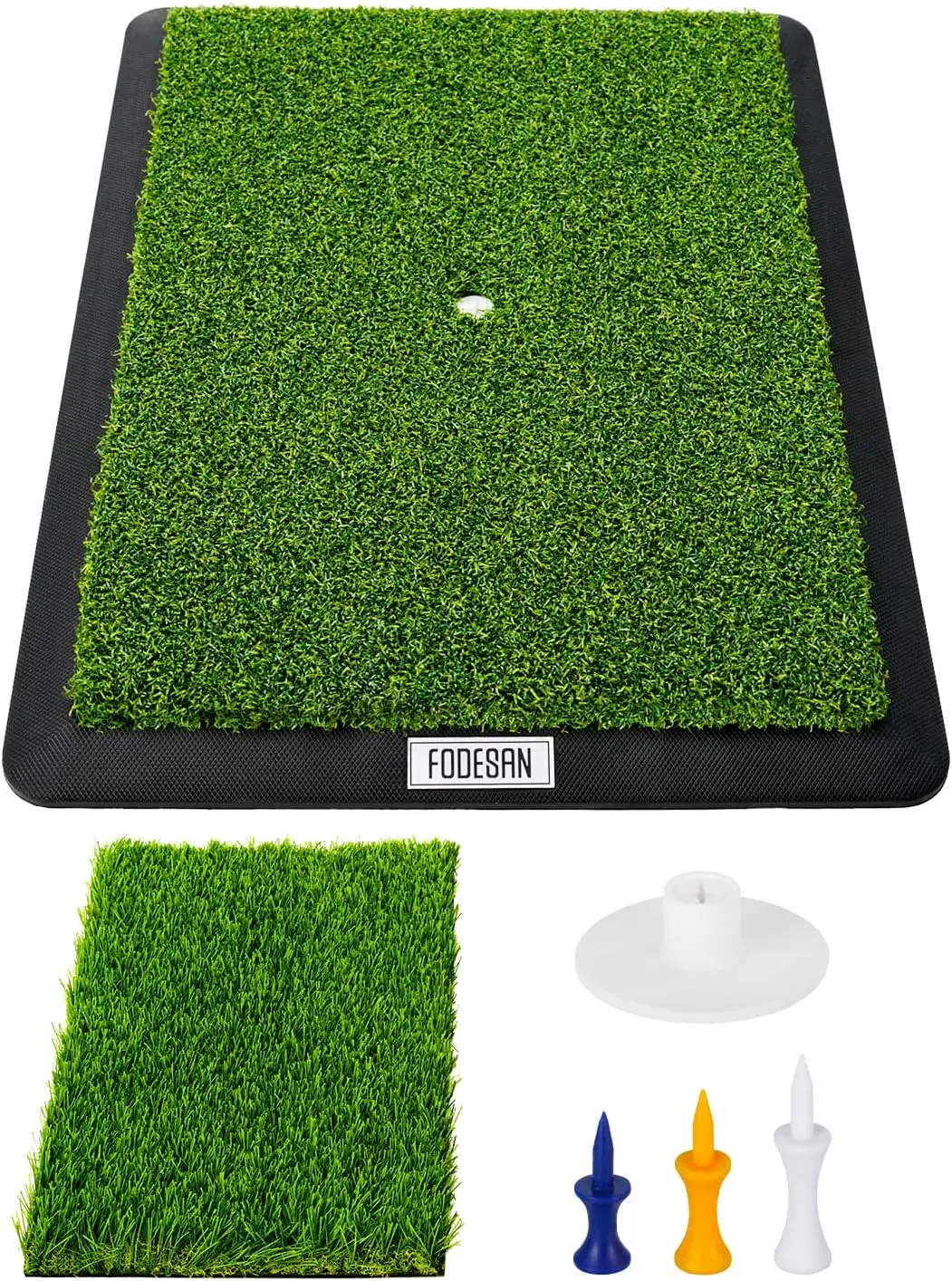 

Golf Hitting Mat with Swing Path Feedback & Impact Detection, Dual Turf for Realistic Practice, Indoor/Outdoor Training, Compact