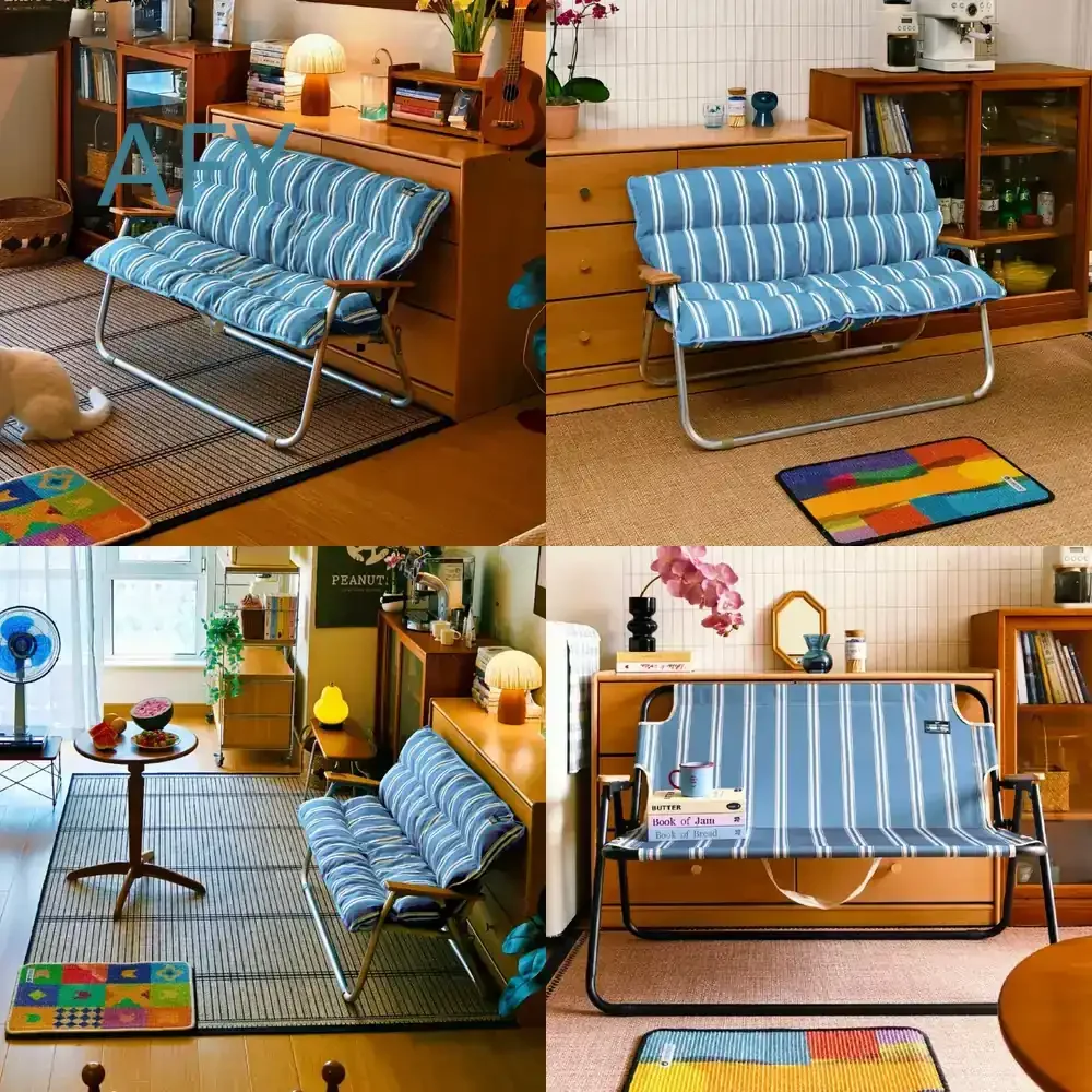 Winter Camping Double Seat Warm Home Sofa Chair Cozy Compact Furniture for Indoor Outdoor Use for RV for Tent for Apartment