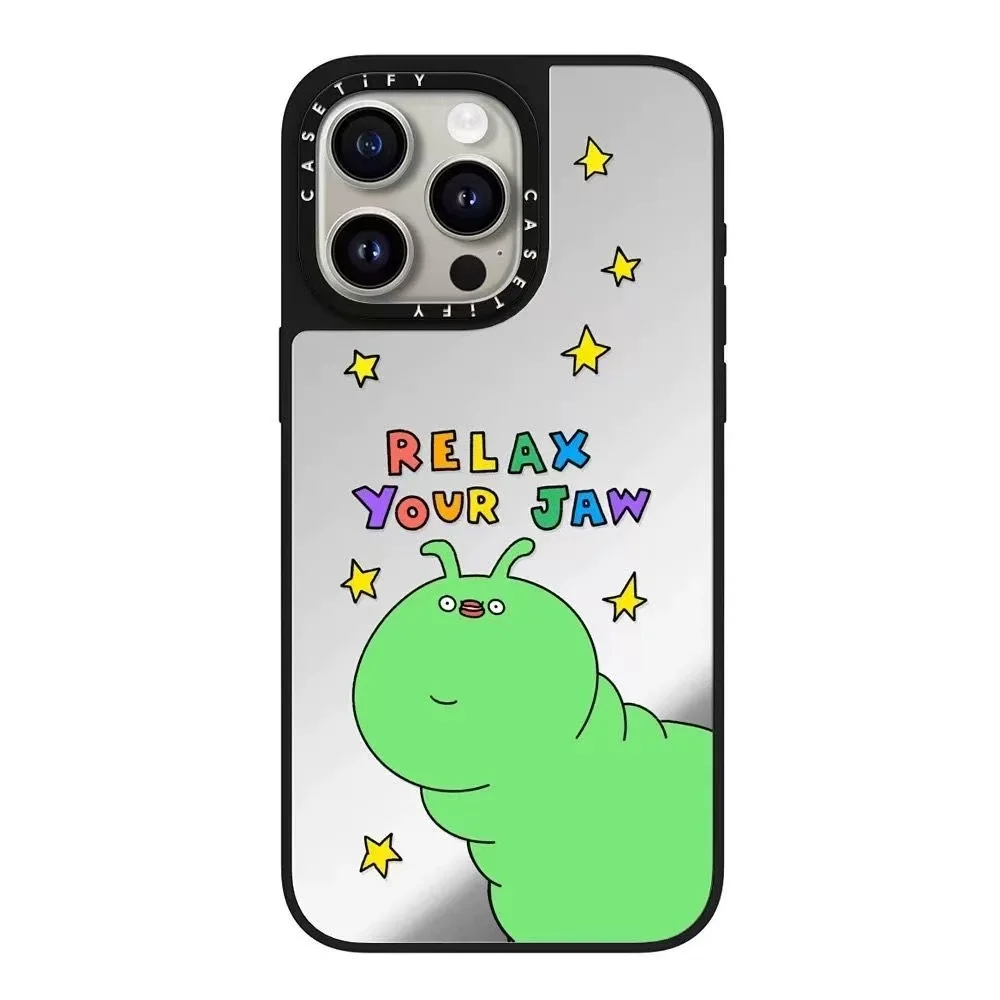 جراب CASET Collaborative Quirky World iPhone 16 pro Max مضاد للسقوط بلمسة نهائية مرآة لهاتف Apple #3