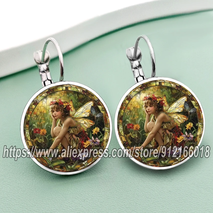 1 Pair Beautiful Angle Stud Earring Cute Fairy Earrings for Women Lovely Cartoon Ear Jewelry for Friend