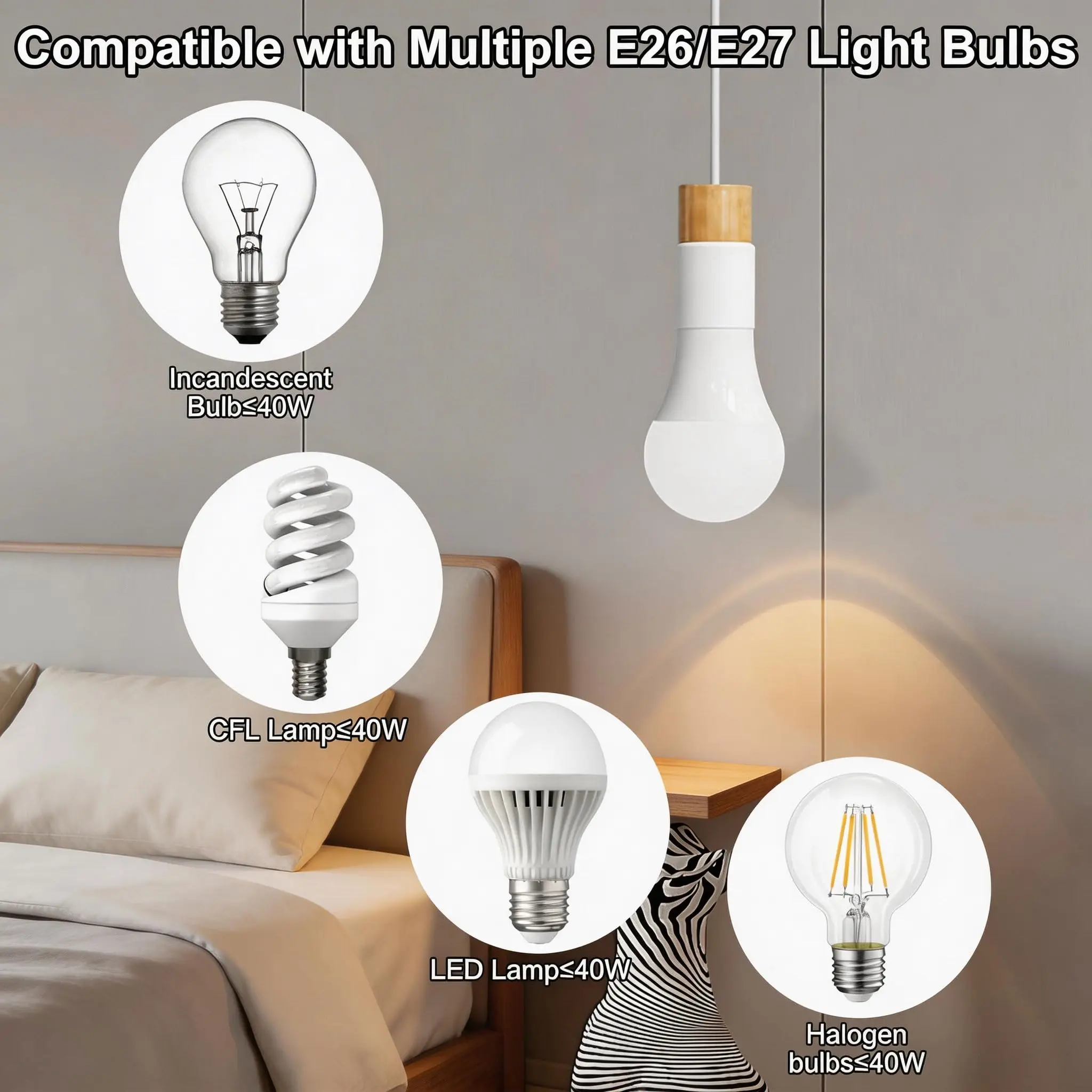 E27 40W Automatic Light-controlled Sensor Lamp Holder 85-265V House Multi Light Switch Baby Room Bedroom Timer Switch