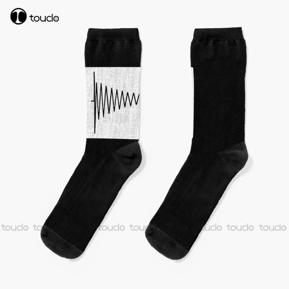 Kick Drum Synthesizer Studio Audio Wave  Socks For Men Christmas Gift Unisex Adult Teen Youth Socks Custom 360° Digital Print