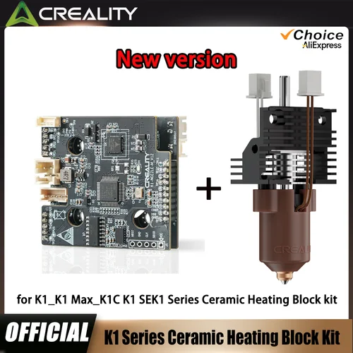 Placa adaptadora Creality K1 Max/K1C/K1SE PCBA_T9_GD32F303CBT6+K1C bloque calefactor cerámico (nueva versión 2025) para impresora 3D serie K1