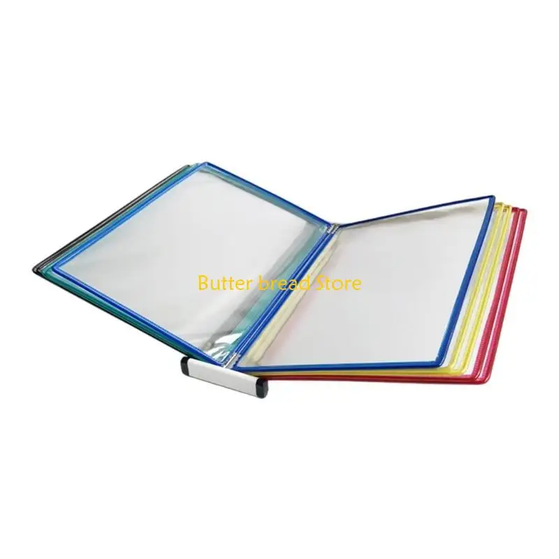 

W89C Wall Mounted Reference System Organizers 10 Easy-Loading Display Pocket for Warehouse, Laboratory