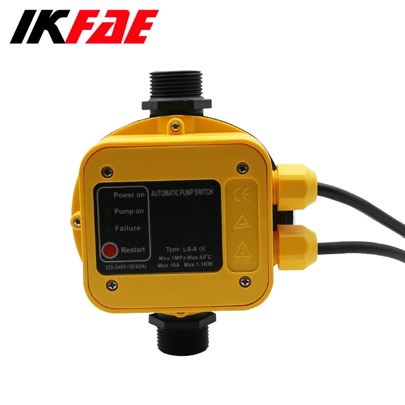 Automatische Pomp Drukschakelaar Waterstroom Wwitch Controller Intelligente Waterpomp Booster Controller 220V 1. 1kw 10a 1mpa