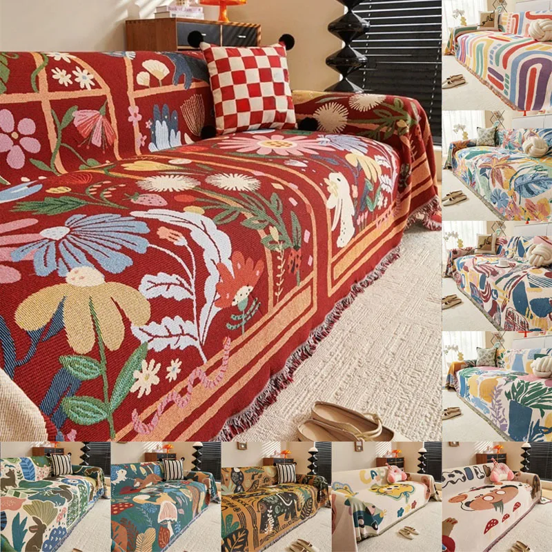 

1PC Cartoon Throw Blankets Cotton Gauze Bedroom Leisure Bedspread on The Bed Decor Sofa Blanket Sheet Double Cooling Quilt Thin