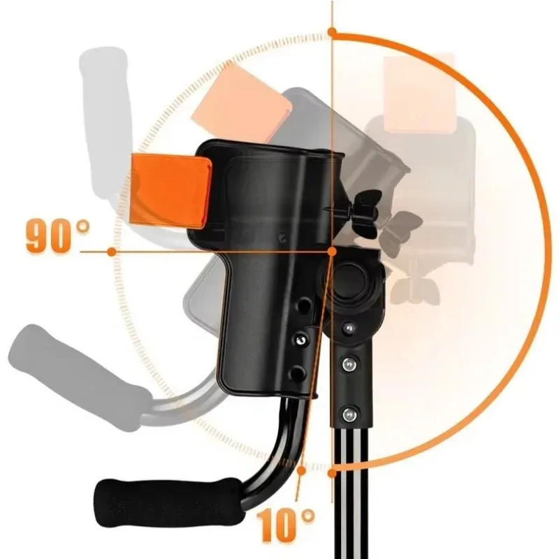 Medical Elbow Crutches Arm Crutches Alloy Fractured Ankle Injuries Portable Folding Crutches Adjustable Height