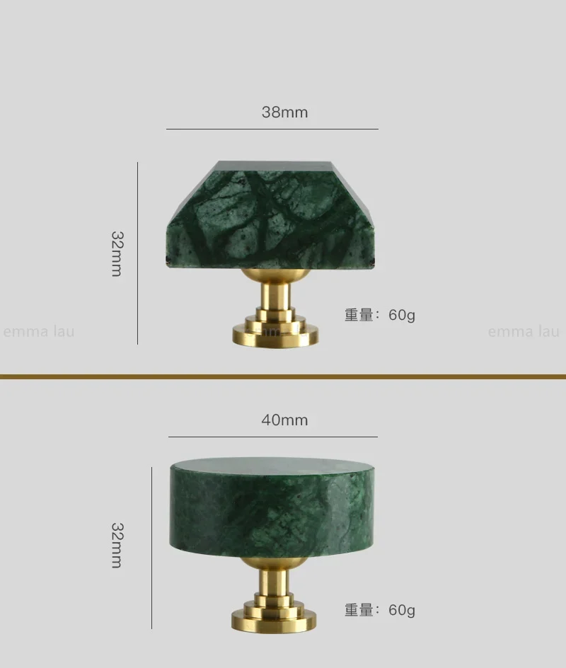 Luxury Large Marble Closet Pull Handles Single Hole Cabinet Door Furniture Handles Drawer Knob Brass Kitchen Wine Cupboard Pulls