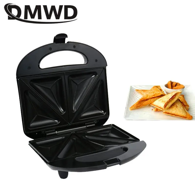 DMWD Sandwich machine breakfast Panini Press ciabatta waffle machine household toast bread frying pan double-side heating Gill