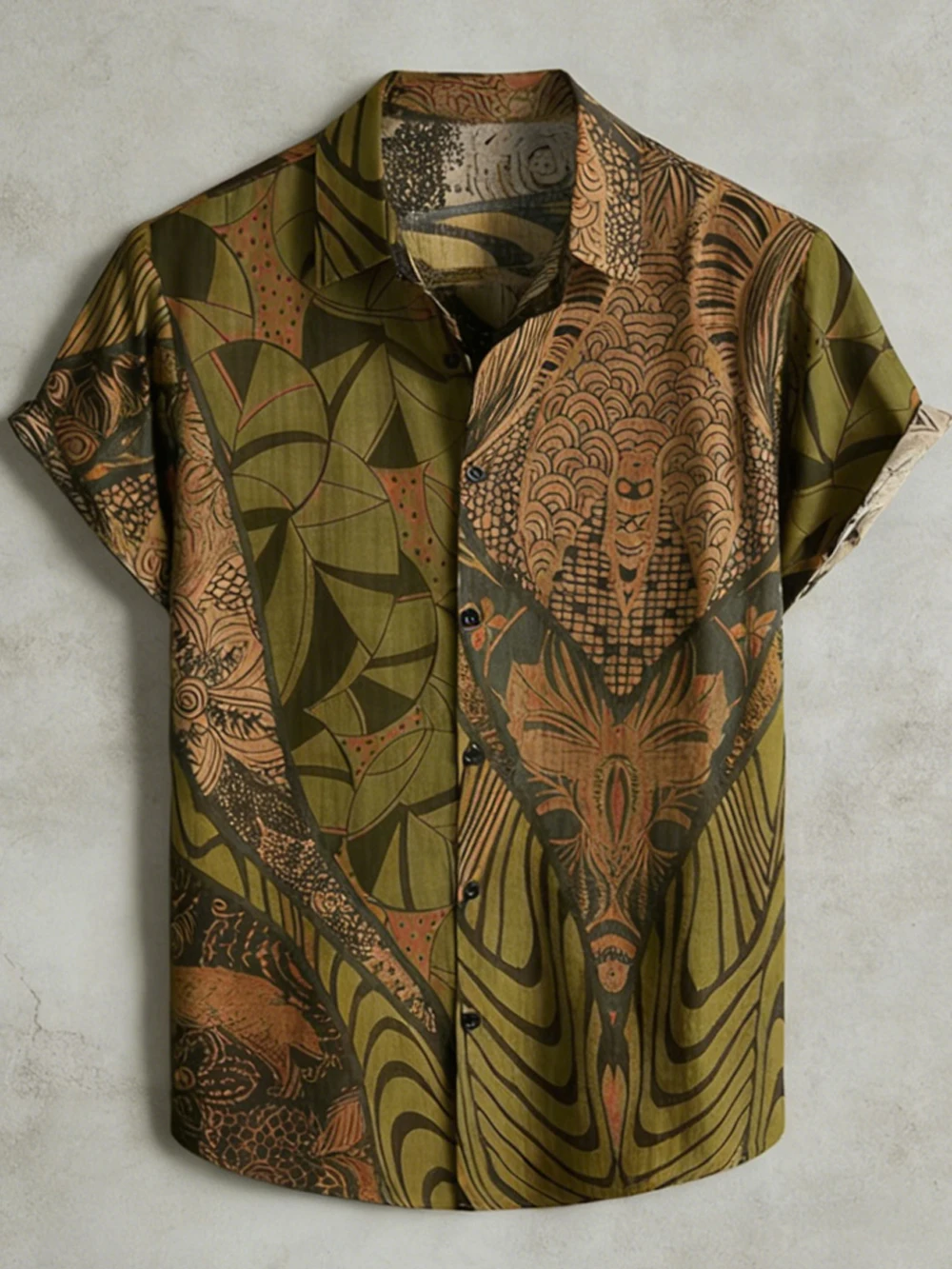 

2026 Men's New Short Sleeve Shirt HD Natural Pattern 3D Printed Shirt Hawaiian Outdoor Party Men's Suitable for Many Occasions