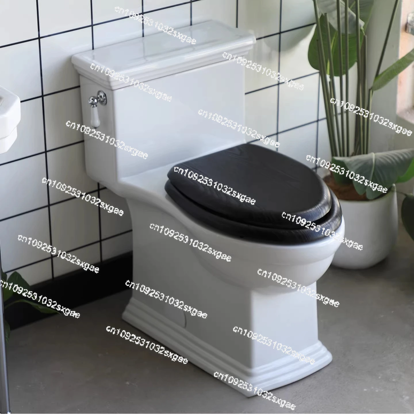 retro household ceramic toilet siphon large-diameter impact deodorant and antifreeze cracking one-piece toilet personality
