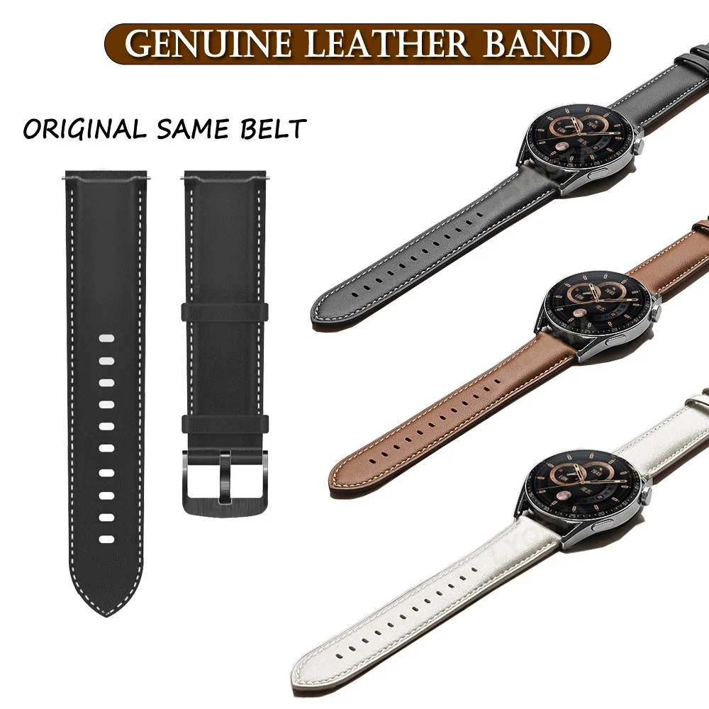 22mm Genuine Leather Strap For Xiaomi Mi Watch S1 Pro Active Color 2 Sport S2 46mm 42mm Smartwatch Band Wristband Bracelet