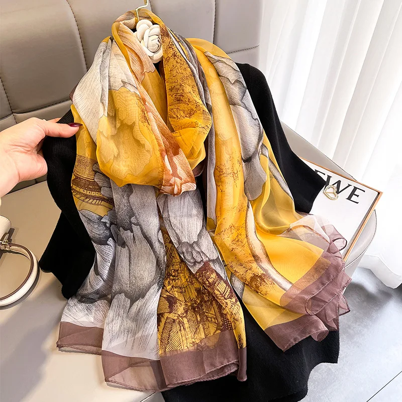 

Winter Cashmere Warm Silk Hijab Luxury Couple Style New Shawls Fashion Pashmina Scarves For Gift Women 180X130CM Sunscreen Scarf