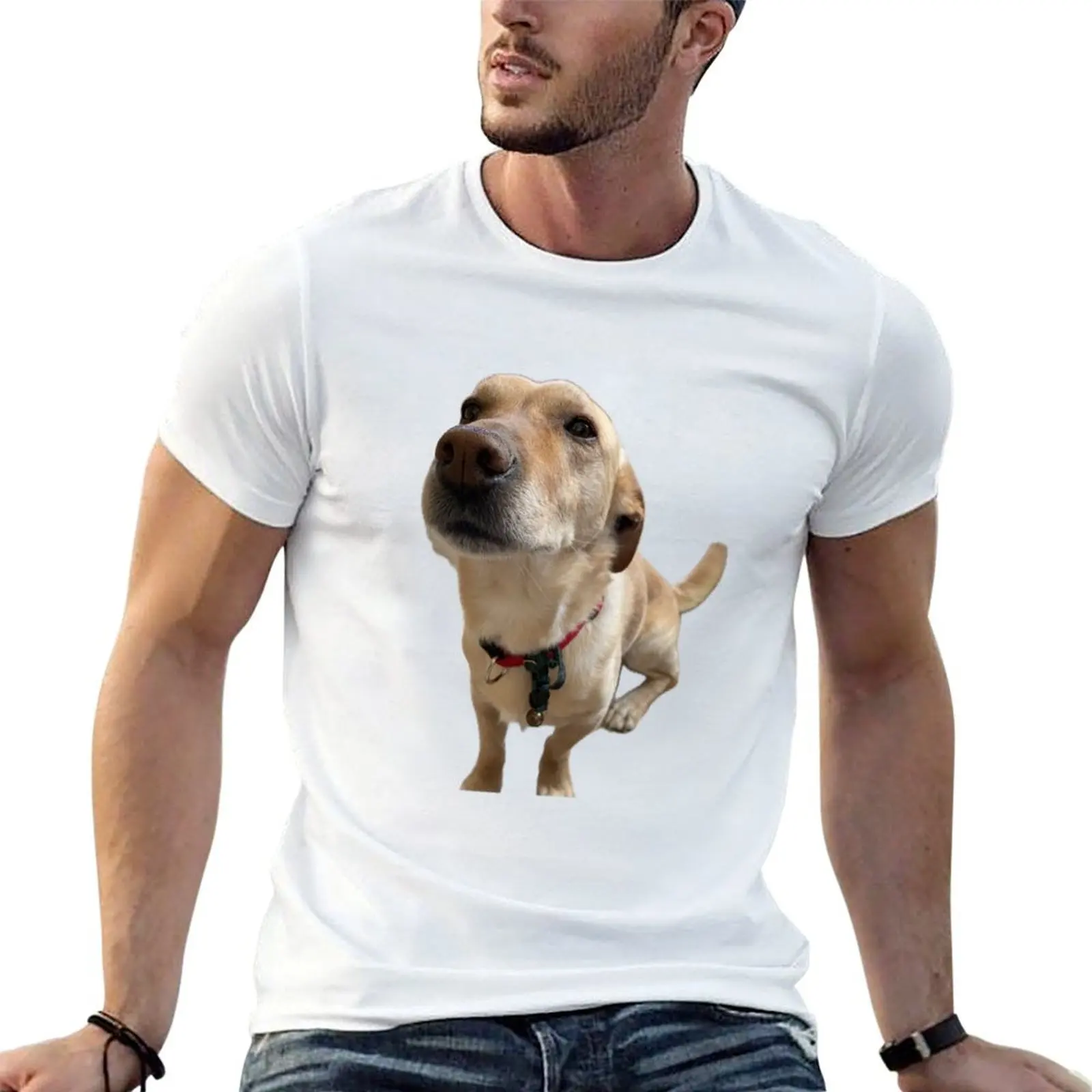 Camiseta Opie the Medium Medium Size Yellow Dog, camiseta personalizada para hombre