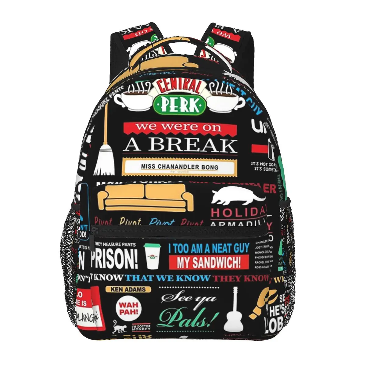 

Рюкзак для студентов Friends Qu, школьная сумка, походный дорожный рюкзак для мужчин и женщин, модная сумка для книг, сумки на плечо