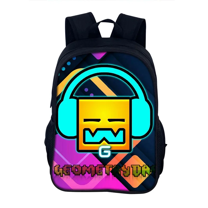 

Geometry Dash Cartoon Backpack School Bag 40cm/15.7inch Backpack Book Bags Computer Backpack for Boy Girl Best Gift