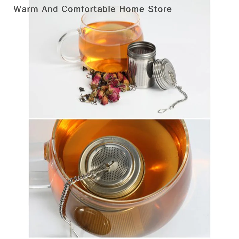 【SE】1PC Creative Stainless Steel Tea Infuser Strainer Leaf Spice Herbal Teapot Reusable Mesh Filter Home Kitchen Accessories