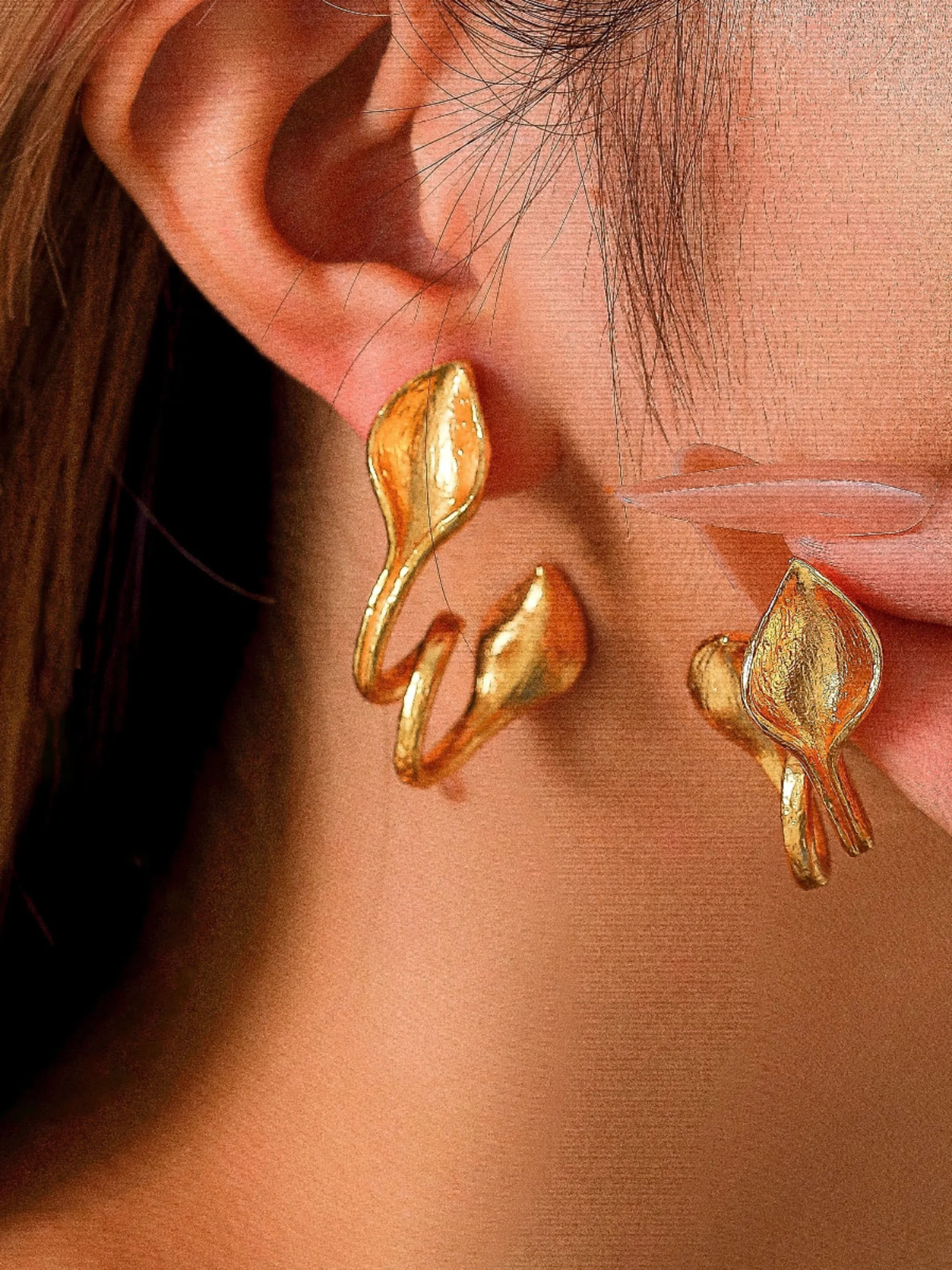 

Модные витые серьги, уникальный дизайн, золотые и серебряные цвета, модные персонализированные прокладные ретро-трансграничные украшения