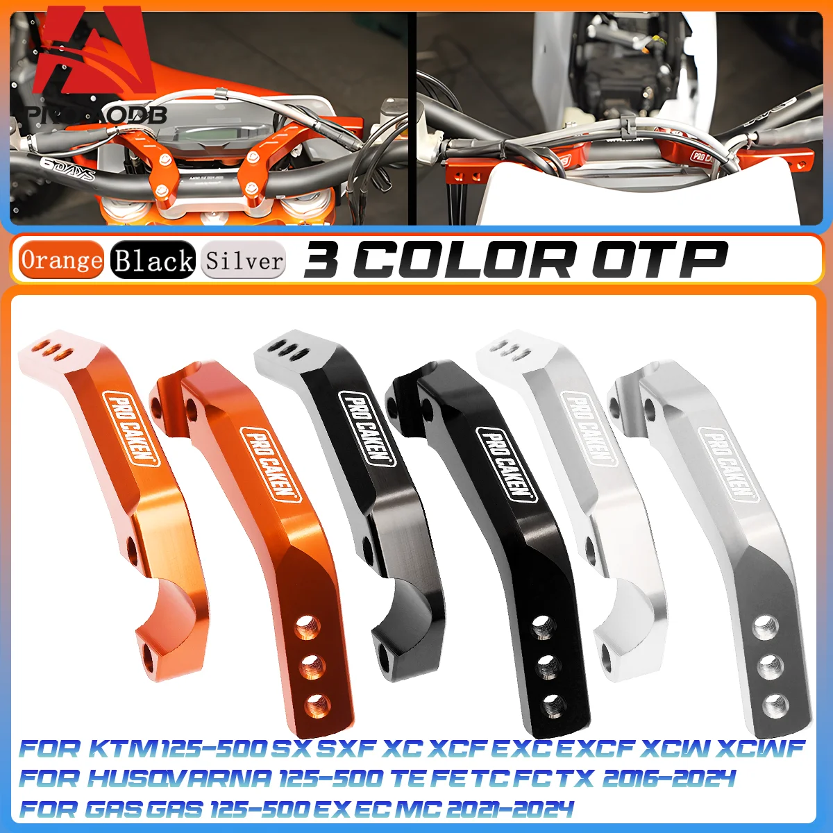 

28mm Handlebar Guard Clamp For KTM SX SXF XC XCF EXC EXCF XCW XCWF 2003-2024 Motorcycle CNC Handguard Support Bracket Mount 1/8"