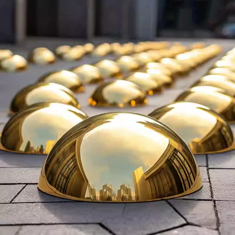 Thick 1.0mm 304 Stainless Steel Hollow Smooth Hemisphere Diameter 19-300mm for Mall/Street/Beach/garden/Home/Party Decoration
