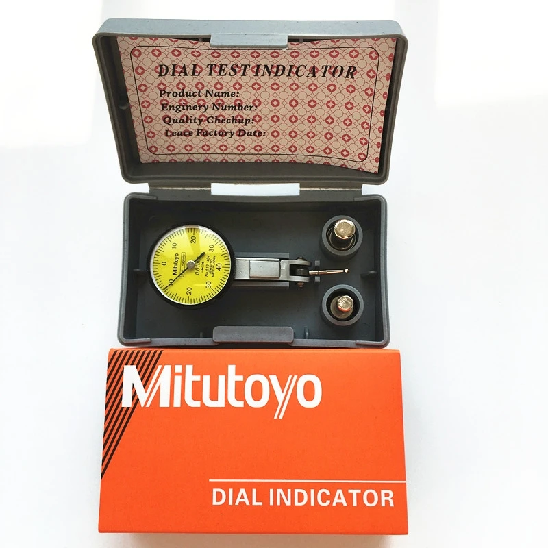 Mitutoyo Dial Indicator Analog Lever Dial Gauge No.513-404 Stable Accuracy 0.01 Range 0-0.8mm Diameter 32mm Measuring Tools