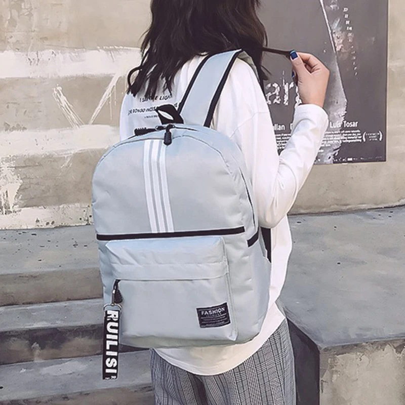 Tiener Unisex Canvas Tas Grote Capaciteit Student Rugzak Reistas Kleine En Lichte Tas Kinderen Schooltas Harajuku Stijl Nieuw