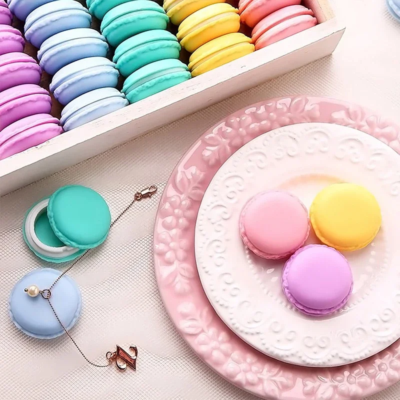 8pcs/16pcs Mini Macaron Pill/Jewelry Box Storage Organizer Earphone Macaron Container Multiuse Case Candy/Gift Box Wedding Decor