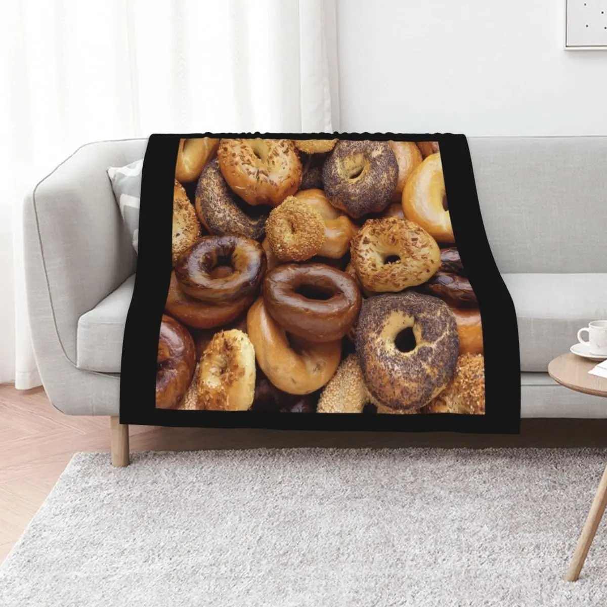 All About That Bagel Throw Blanket Personalized Gift Blankets For Bed Loose Moving manga valentine gift ideas Blankets