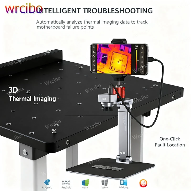 

TBK2202 256x192 HD Thermal Imager, Foldable Infrared Camera for Phone Repair, PCB Diagnosis with Smartphone Connection