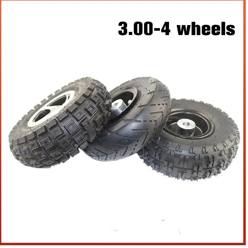 Electric Scooter Road Tire 3.00-4 Tire with rim 17/19MM 10 Inch Electric Scooter Road Tire 4 Inch Alloy Rims Hub
